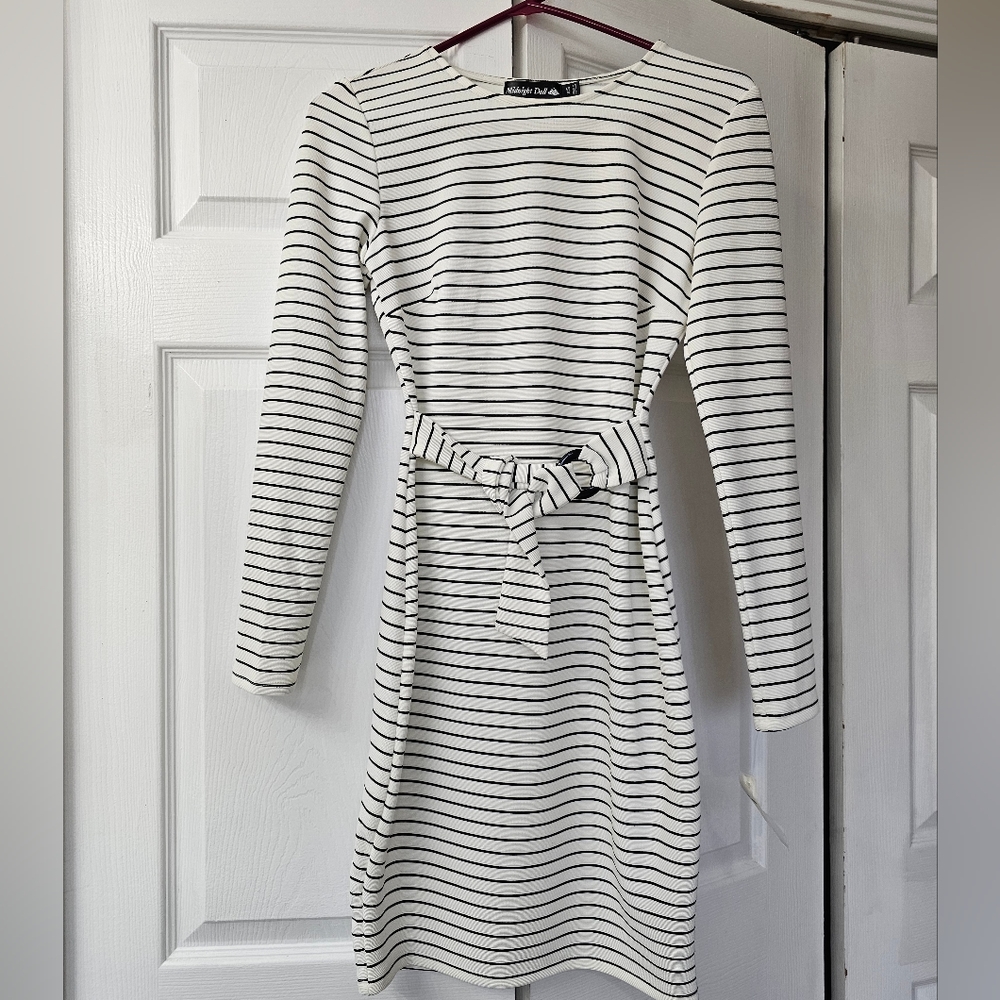 XS ivory and black Midnight Doll dress